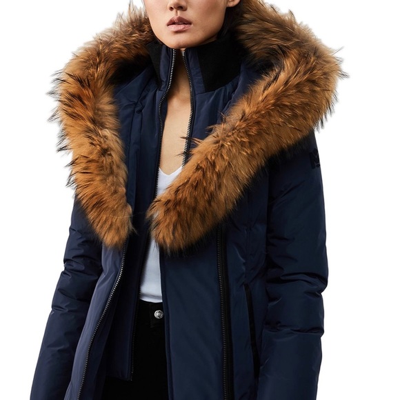 Mackage Jackets & Blazers - Mackage Adlai fur trim down coat navy Large